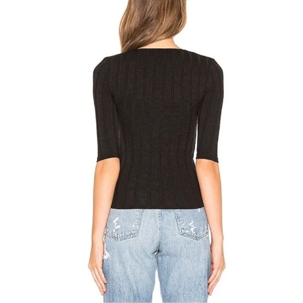 Free People Central Park Ribbed Cardigan Black Size Small Minimalist